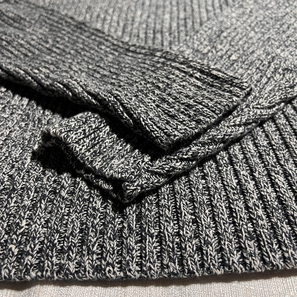 Vintage Precious As Diamonds Grey Ribbed Knit Turtleneck 100% Cotton USA made - Picture 3 of 4